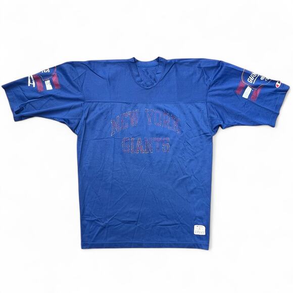 True Vintage New York Giants 80s Champion Jersey NFL USA Made Football L Blue - Picture 5 of 12